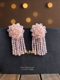 Inhanns Handmade Crystal Water Fall Earrings - Short - Baby Pink Small | Grab2Buy