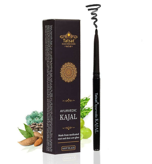 Tatsat 100% Natural Ayurvedic Kajal Pencil | Traditional Kerala Handmade Kajal