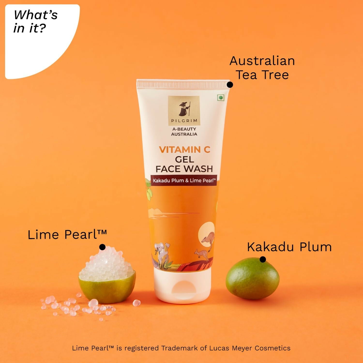 Pilgrim Australian Vitamin C Gel Face Wash For Glowing Skin With Kakadu Plum & Lime Pearl | Grab2Buy