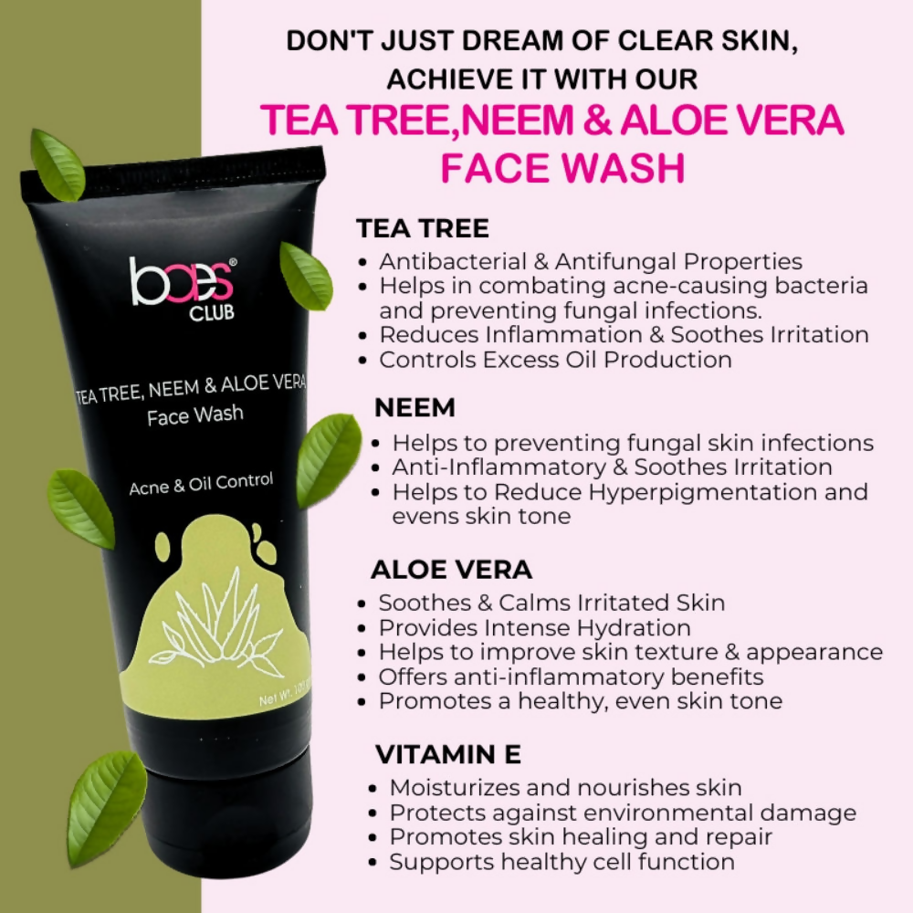 Baes Club Tea Tree Neem & Aloe Vera Face Wash | Grab2Buy