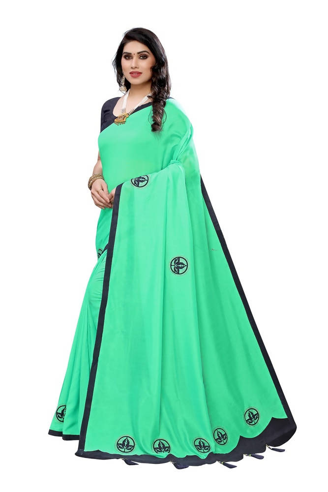 Vamika Designer Green Dola Silk Saree | Grab2Buy