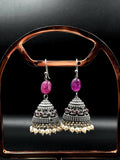 Joban Fashion Women Pink Black Polish Antique Look Earring | Grab2Buy