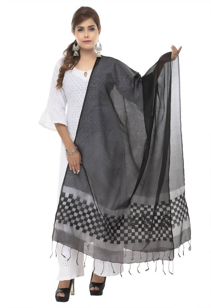 Mominos Fashion Black Buta Cut Dupatta | Grab2Buy