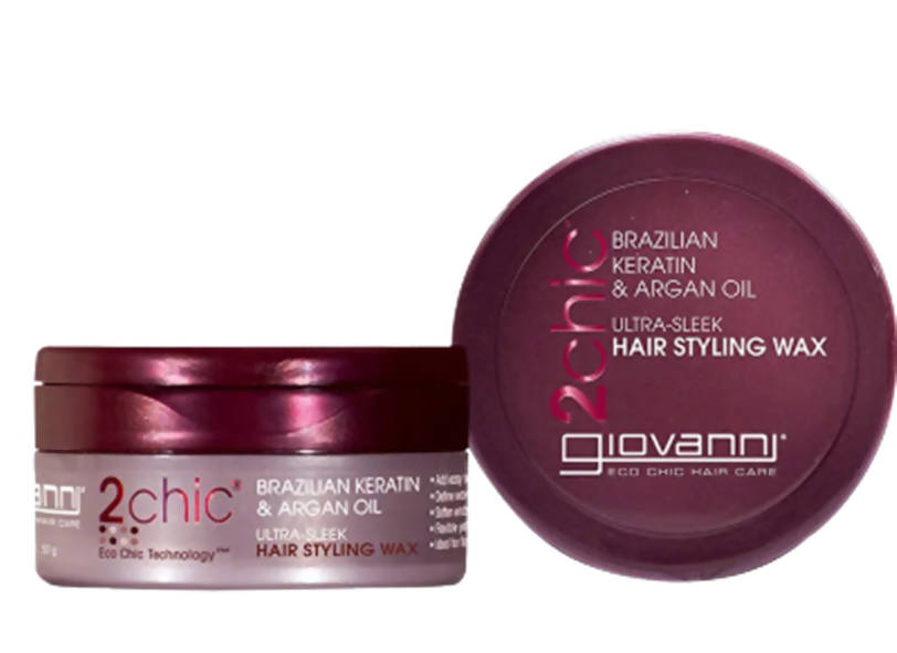 Giovanni Organic 2Chic Brazilian Keratin & Argan Oil Ultra-Sleek Hair Styling Wax | Grab2Buy