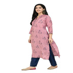 Lagi Women's Pink Printed Straight Kurta & Pant (MC41B) | Grab2Buy