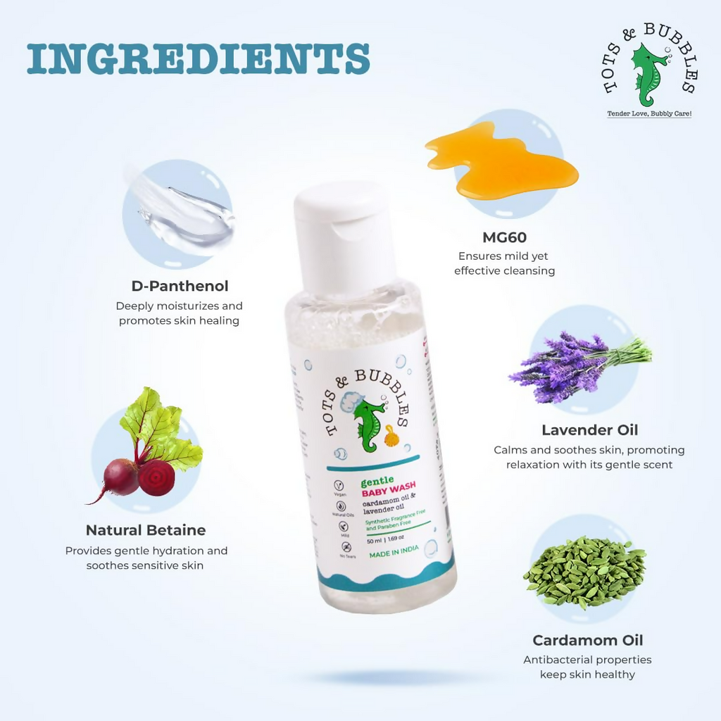 Tots & Bubbles Gentle Baby Body Wash with Natural Lavender & Cardamom Oil | Grab2Buy