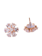NVR Women Golden Cz Studded Studs Earrings | Grab2Buy