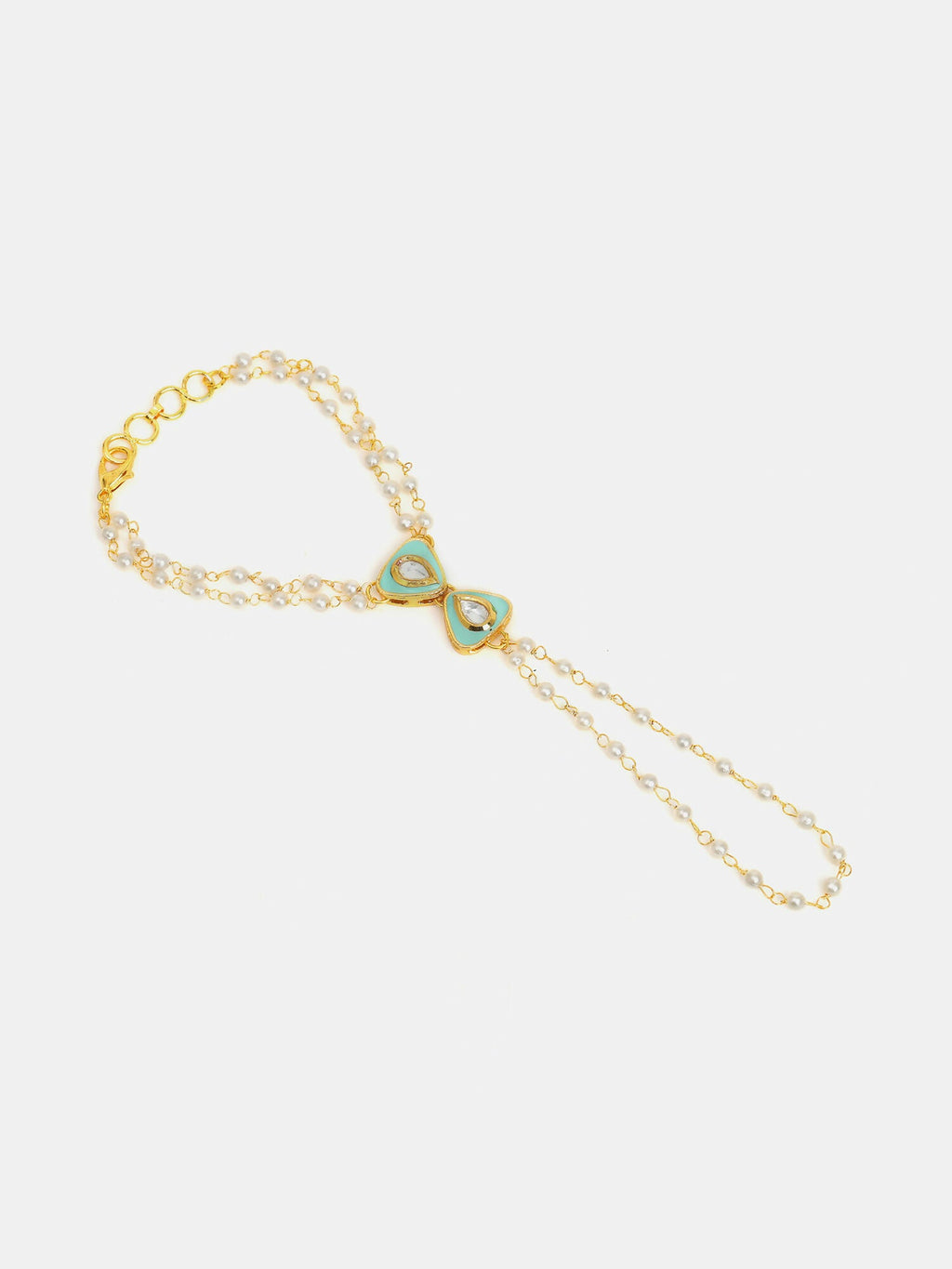Ruby Raang Saanjh Pearl Hand Jewelry | Grab2Buy