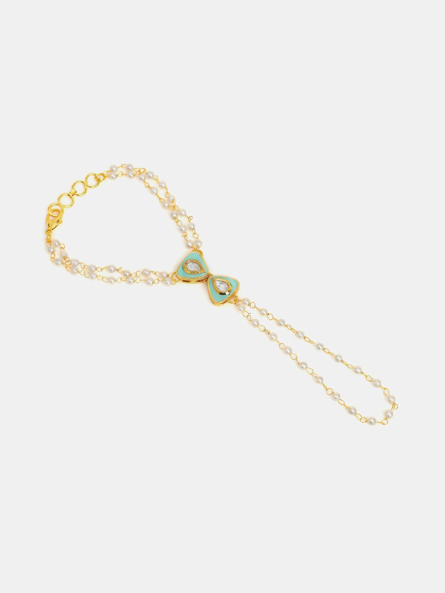Ruby Raang Saanjh Pearl Hand Jewelry | Grab2Buy