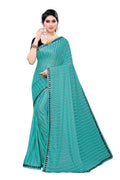 Vamika Rama Green Malai Silk Printed Saree (Zigzag Rama) | Grab2Buy