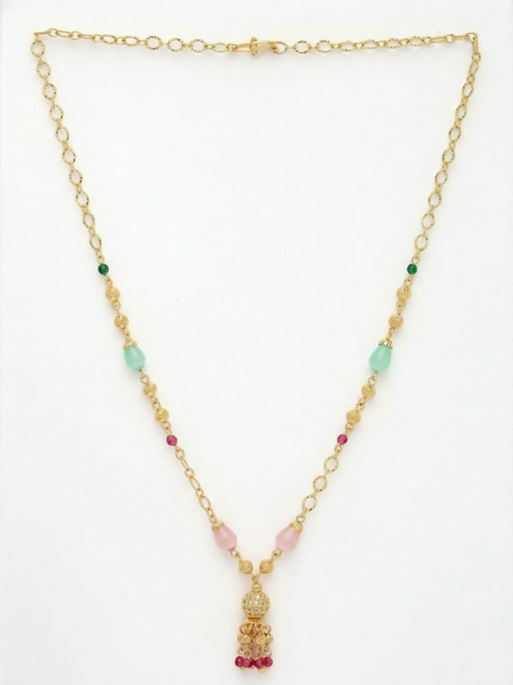 NVR Women Gold Plated Multicolour chain | Grab2Buy