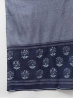 Yufta Women Navy Blue Gotta Patti Pure Cotton Kurta with Palazzo and Dupatta | Grab2Buy