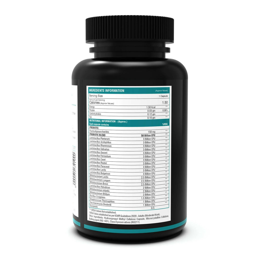 NutritJet Probiotic Supplement 50 Billion CFU Veg Capsules | Grab2Buy