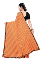Vamika Orange Malai Silk Printed Saree (Zigzag Orange) | Grab2Buy