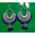 MS Fashion India Fancy Blue Pearls Chandbali Jhumka Earrings | Grab2Buy