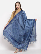 Myshka Women's Blue Cotton Print Casual Dupatta | Grab2Buy