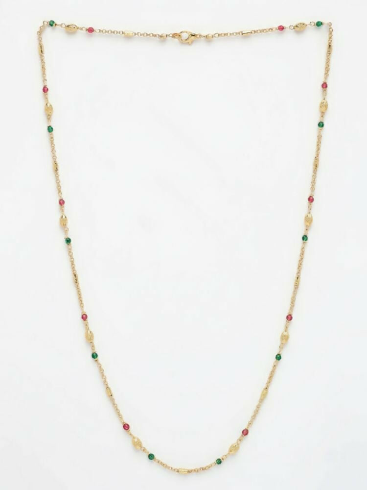 NVR Women Gold Plated Artificial Beads Chain | Grab2Buy