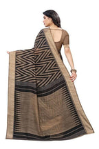 Vamika Black Linen Designer Saree (BEE BLACK) | Grab2Buy