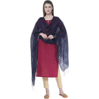 A R Silk Navy Blue Color Buta Cutting Dupattas and Chunnis | Grab2Buy