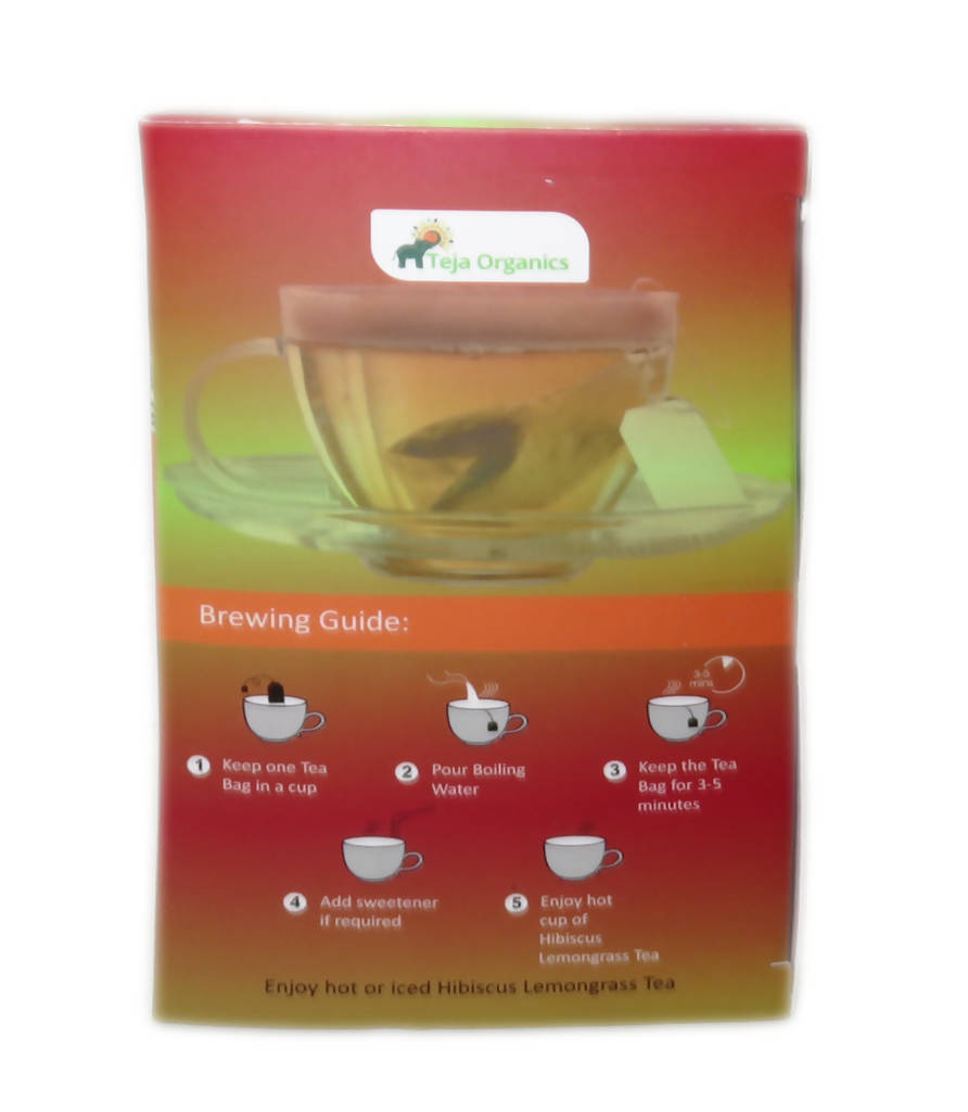 Teja Organics Hibiscus & Lemongrass Tea Bags | Grab2Buy