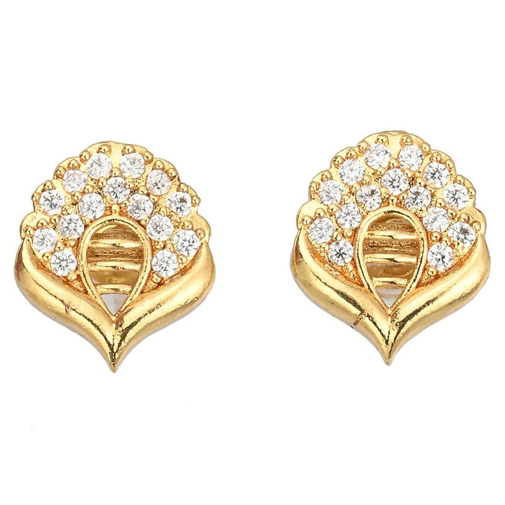 AanyaCentric Gold-Polished Mangalsutra with Pendant, 2 Pair Earrings | Grab2Buy