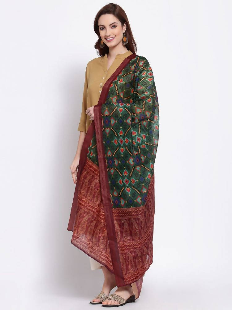 Myshka Women's Latest Multi Cotton Silk Printed Casual Dupatta | Grab2Buy