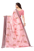 Vamika Pink Crepe Embroidery Saree (Nirali Pink) | Grab2Buy