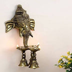 Puja N Pujari Ganesh Wall Hanging Three Diya Oil Lamp | Grab2Buy
