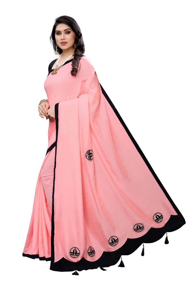 Vamika Designer Peach Dola Silk Saree | Grab2Buy
