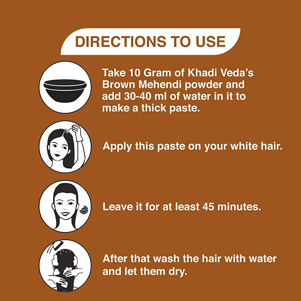 Khadi Veda Brown Herbal Mehndi For Healthy Scalp & Hair | Grab2Buy