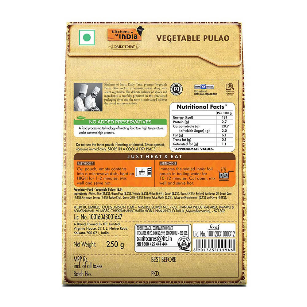 Kitchens of India Vegetable Pulao | Grab2Buy