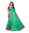 Vamika Rama Green Dola Silk Border Saree (Kirti Rama) | Grab2Buy