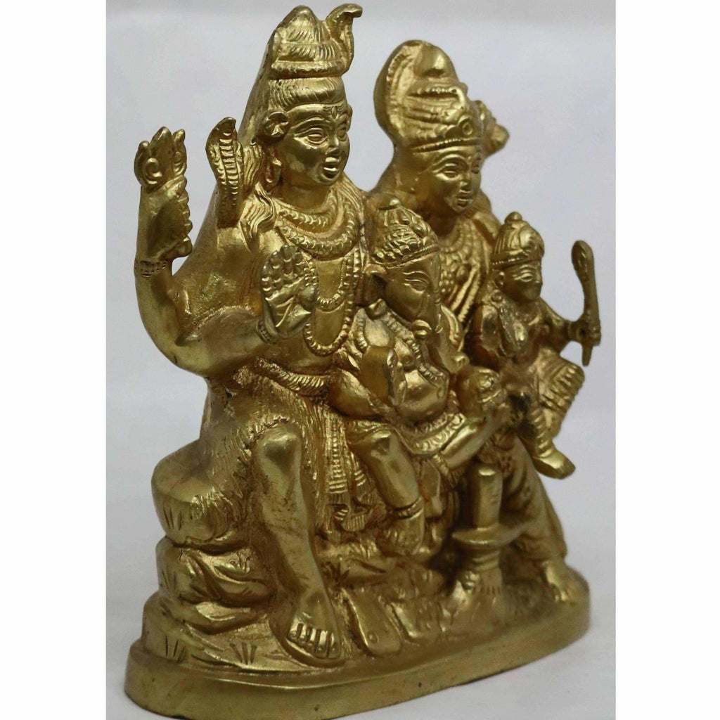 Chahat Premium Living Brass Shiv Parivar | Grab2Buy