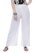 Mominos Fashion Rayon Cotton White Embroidery Chikan Palazzo | Grab2Buy
