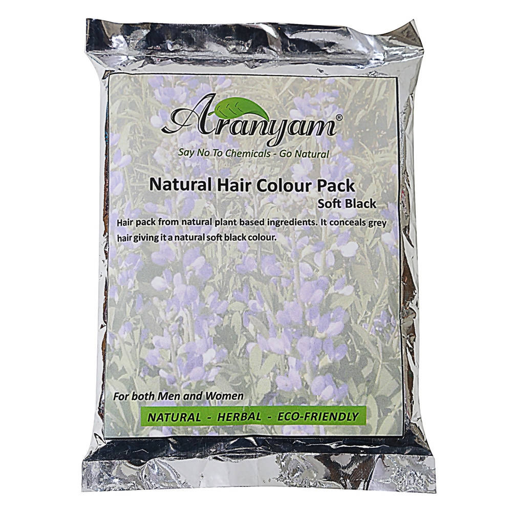 Aranyam Natural Colour and Nourish Hair Pack - Soft Black | Grab2Buy