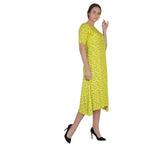 Kanoor Women's Yellow Rayon A-line kurti | Grab2Buy