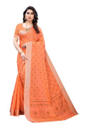 Vamika Orange Chanderi Designer Saree (DIYA ORANGE) | Grab2Buy