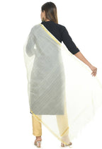 Mominos Fashion Off White Banarsi Piping Dupatta | Grab2Buy