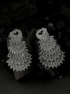 NVR Women Silver Toned Contemporary Drop Earrings | Grab2Buy