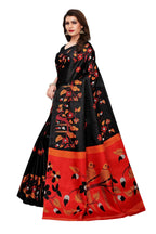 Vamika Black Kalamkari With Jhalar Khadi Silk Saree | Grab2Buy