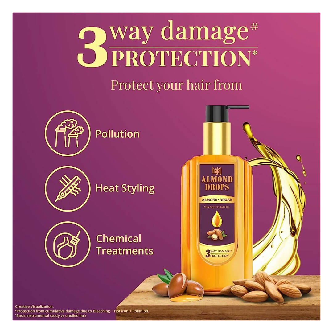 Bajaj Almond Drops Almond + Argan Hair Oil | Grab2Buy