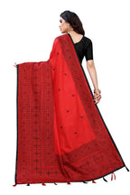 Vamika Red Sana Silk Printed Saree (Nihal Red) | Grab2Buy
